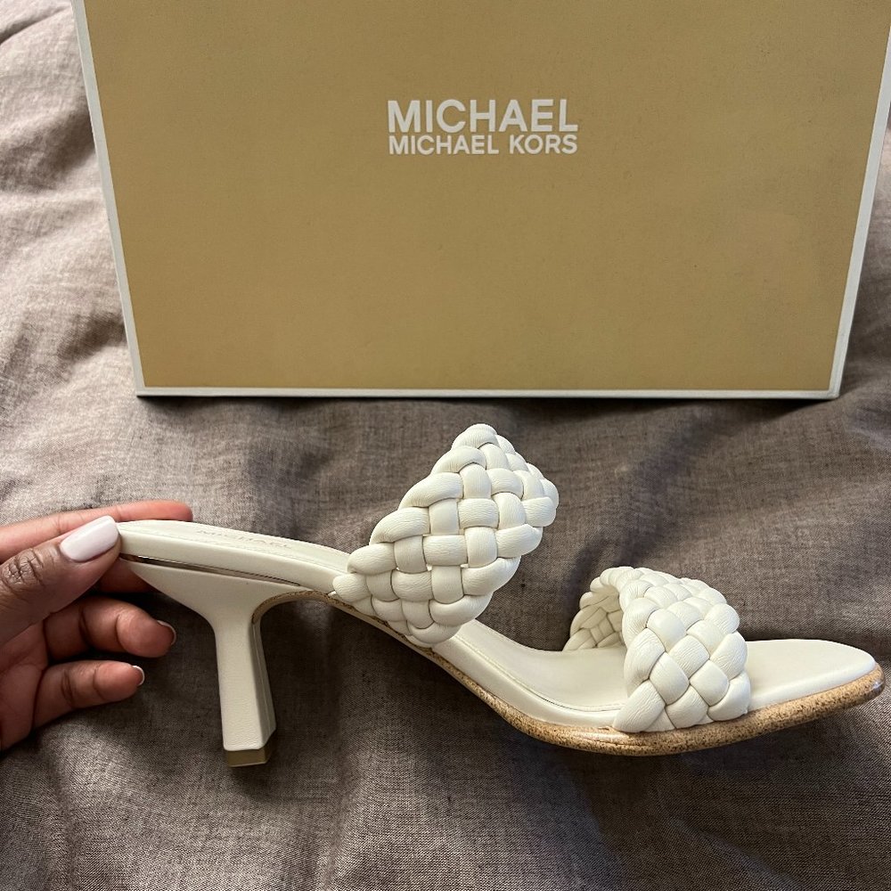 Michael Kors Amelia Mules - Light Cream Color (Size 9.5)